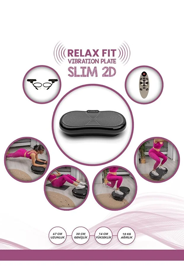 RELAX FİT Slim 2d 5 Programlı Vibration Plate Titreşimli Spor Fitness Egzersiz Aleti Cihazı